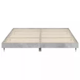 betonszürke szerelt fa ágykeret 200 x 200 cm