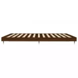barna tölgy színű szerelt fa ágykeret matrac nélkül 200x200 cm