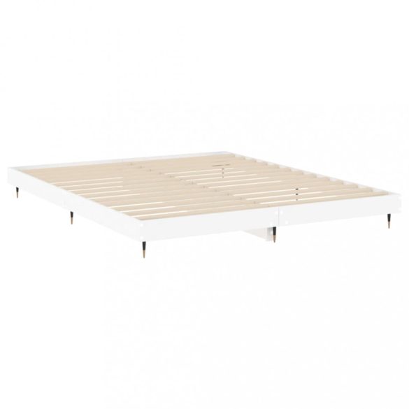 fehér szerelt fa ágykeret 120 x 200 cm