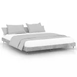 betonszürke szerelt fa ágykeret 120 x 200 cm