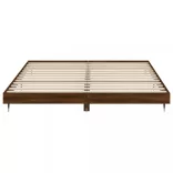 barna tölgy színű szerelt fa ágykeret matrac nélkül 120x200 cm