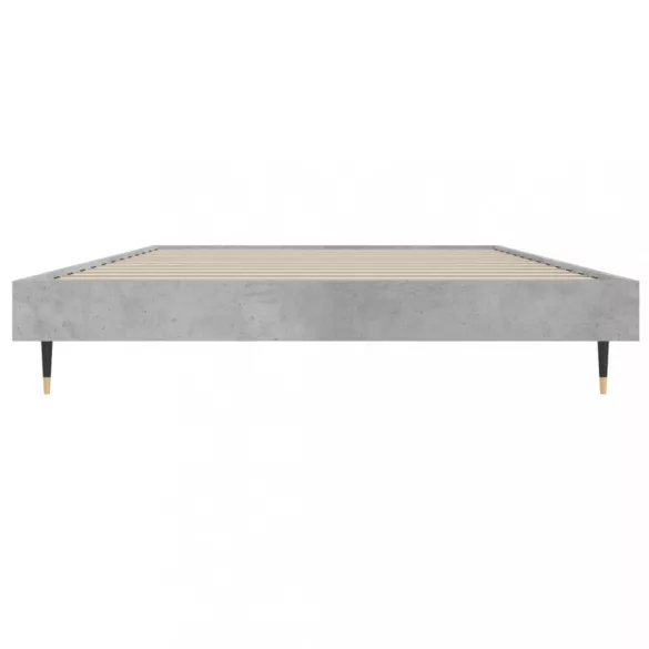 betonszürke szerelt fa ágykeret 100 x 200 cm