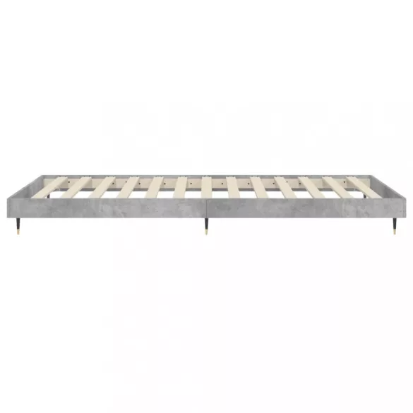 betonszürke szerelt fa ágykeret 100 x 200 cm