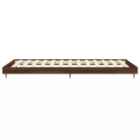 barna tölgy színű szerelt fa ágykeret matrac nélkül 100x200 cm