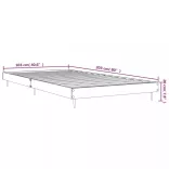 barna tölgy színű szerelt fa ágykeret matrac nélkül 100x200 cm