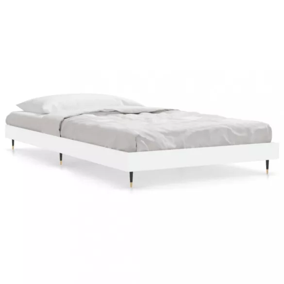 fehér szerelt fa ágykeret 90 x 200 cm