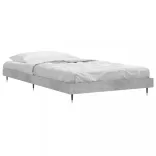 betonszürke szerelt fa ágykeret 90 x 200 cm