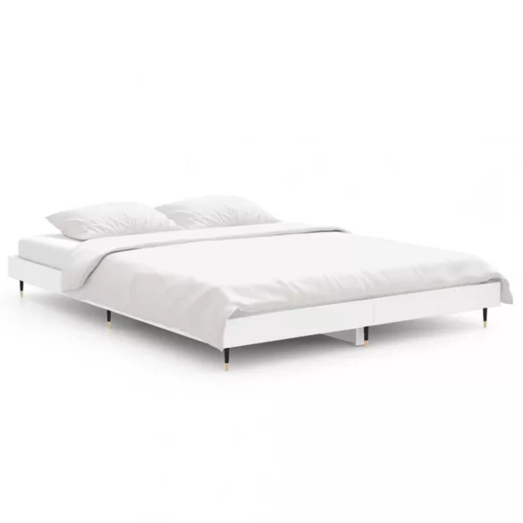 fehér szerelt fa ágykeret 140x190 cm