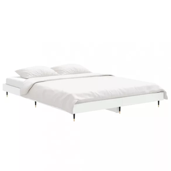 fehér szerelt fa ágykeret 140x190 cm