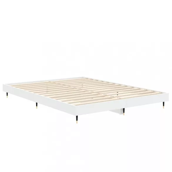 fehér szerelt fa ágykeret 140x190 cm