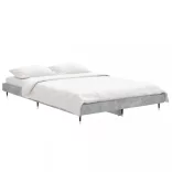 betonszürke szerelt fa ágykeret 120 x 190 cm