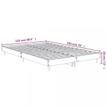 betonszürke szerelt fa ágykeret 120 x 190 cm