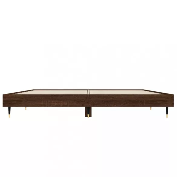 barna tölgy színű szerelt fa ágykeret matrac nélkül 120x190 cm