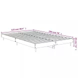 barna tölgy színű szerelt fa ágykeret matrac nélkül 120x190 cm