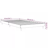 barna tölgy színű szerelt fa ágykeret matrac nélkül 90x190 cm