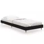 fekete szerelt fa ágykeret 75 x 190 cm