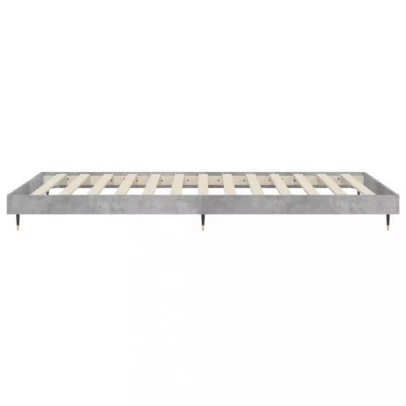 betonszürke szerelt fa ágykeret 75 x 190 cm
