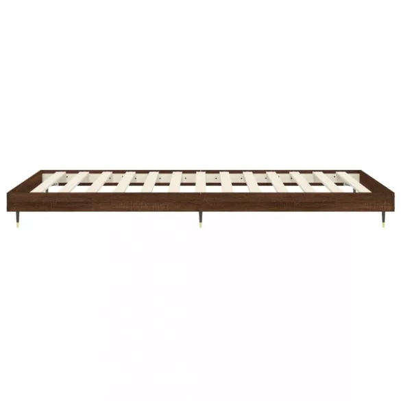 barna tölgy színű szerelt fa ágykeret matrac nélkül 75x190 cm