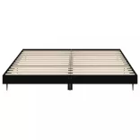 fekete szerelt fa ágykeret 200 x 200 cm
