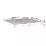 fekete szerelt fa ágykeret 200 x 200 cm