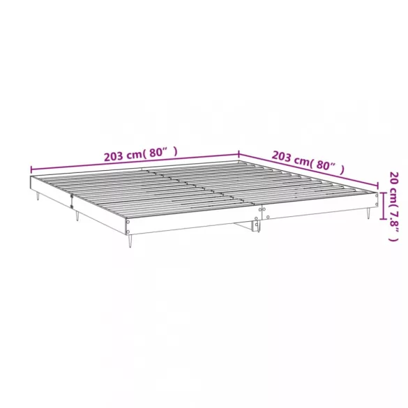 fekete szerelt fa ágykeret 200 x 200 cm
