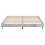 betonszürke szerelt fa ágykeret 200 x 200 cm