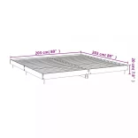 betonszürke szerelt fa ágykeret 200 x 200 cm
