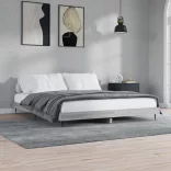 szürke sonoma színű szerelt fa ágykeret matrac nélkül 180x200cm