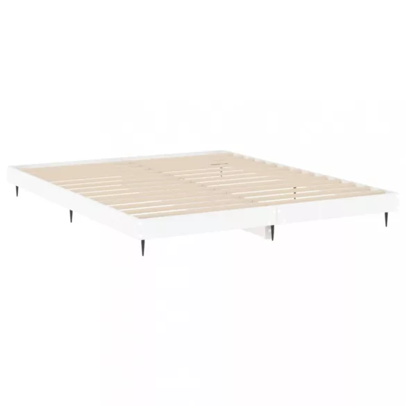 fehér szerelt fa ágykeret 150 x 200 cm