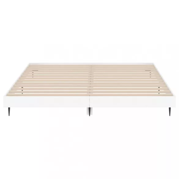 fehér szerelt fa ágykeret 150 x 200 cm