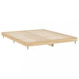 sonoma tölgy színű szerelt fa ágykeret matrac nélkül 140x200 cm