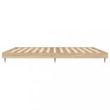 sonoma tölgy színű szerelt fa ágykeret matrac nélkül 140x200 cm