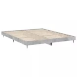betonszürke szerelt fa ágykeret 140 x 200 cm