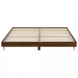barna tölgy színű szerelt fa ágykeret matrac nélkül 120x200 cm