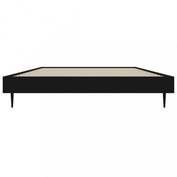 fekete szerelt fa ágykeret 100 x 200 cm