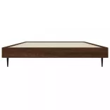 barna tölgy színű szerelt fa ágykeret matrac nélkül 100x200 cm