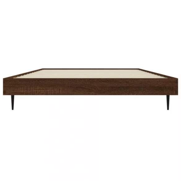 barna tölgy színű szerelt fa ágykeret matrac nélkül 100x200 cm