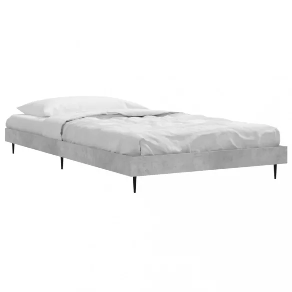 betonszürke szerelt fa ágykeret 90 x 200 cm