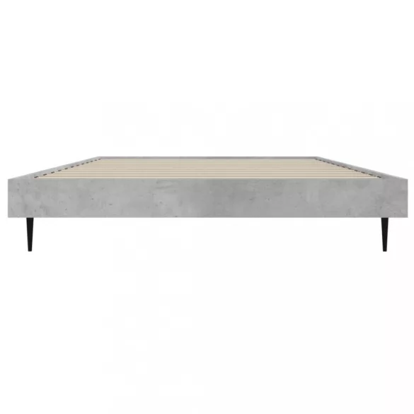betonszürke szerelt fa ágykeret 90 x 200 cm