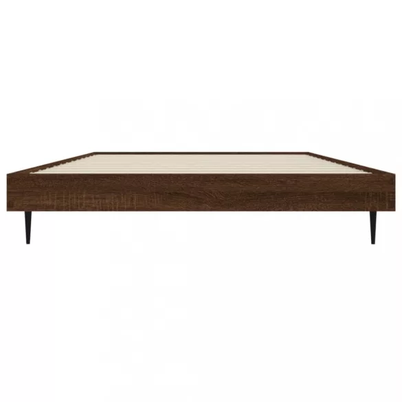 barna tölgy színű szerelt fa ágykeret matrac nélkül 90x200 cm