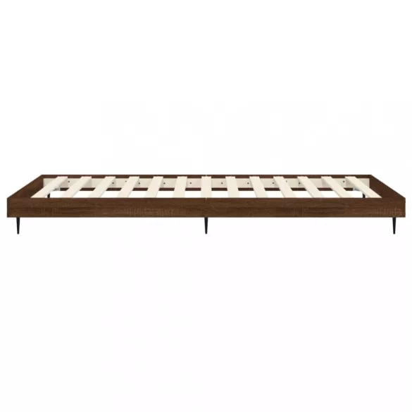 barna tölgy színű szerelt fa ágykeret matrac nélkül 90x200 cm