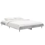 betonszürke szerelt fa ágykeret 140x190 cm