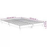 betonszürke szerelt fa ágykeret 140x190 cm