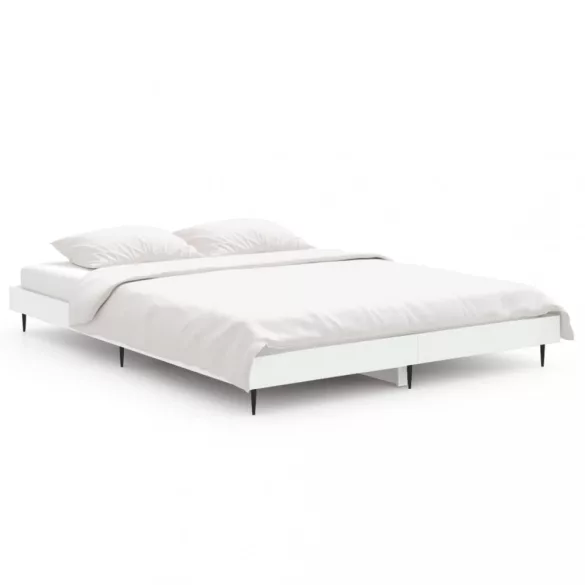 fehér szerelt fa ágykeret 135 x 190 cm