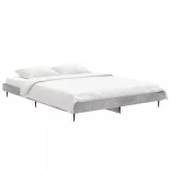 betonszürke szerelt fa ágykeret 135 x 190 cm