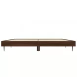 barna tölgyszínű szerelt fa ágykeret 135 x 190 cm