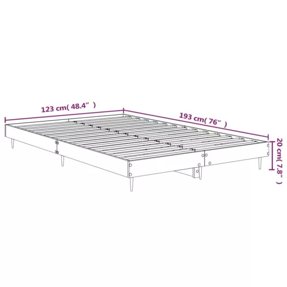 fehér szerelt fa ágykeret 120 x 190 cm