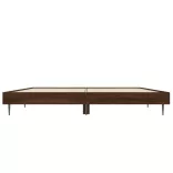 barna tölgy színű szerelt fa ágykeret matrac nélkül 120x190 cm