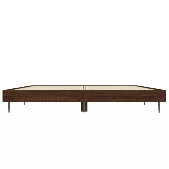 barna tölgy színű szerelt fa ágykeret matrac nélkül 120x190 cm