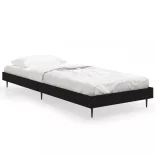 fekete szerelt fa ágykeret 75 x 190 cm